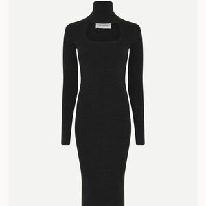 HERSKIND Wanted Knit Dress Long Sleeve Black Size XS